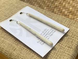 Earrings: Long Whalebone Drop Earrings