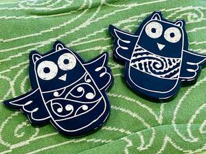 Ceramics: Ceramic Ruru Owl Wall art
