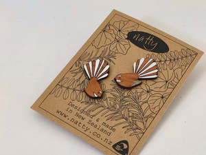 Earrings: Natty Fantail Piwakawaka Earrings