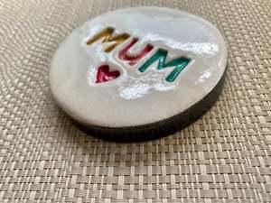 Ceramics: Round Wall Tile - Mum