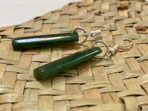 NZ Pounamu drop earrings - Papatahi