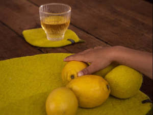 Felted Wool Placemats and Coasters