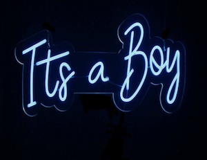 Products: “its a boy”Neon light hire