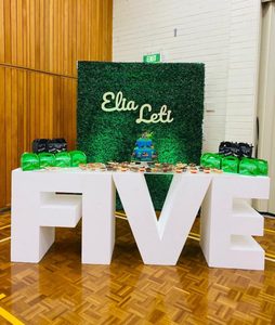 Products: FIVE letter table hire