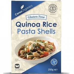 Pasta & Noodles: Quinoa Rice Pasta Shells (Ceres, Organic, Gluten Free) - 250g
