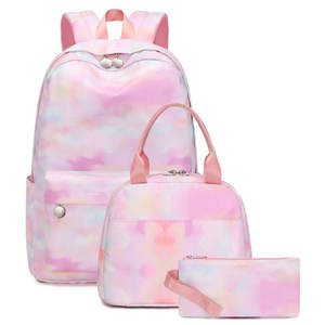 Pink Galaxy Backpack Set
