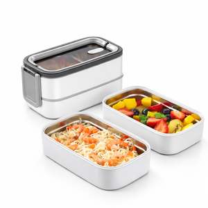 Lunch Boxes: Stainless Steel Bento Lunch Box – Leak-Proof, Large Capacity Food Container for Kids, Teens & Adults