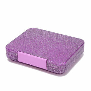 Lunch Boxes: Glitter Kids Bento Lunch Box — Cool 6-Compartment Leak-Proof School Lunch Box
