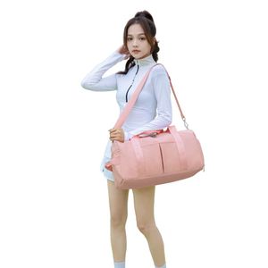 Duffle Bags: Large Black & Pink & Beige Duffle Bag