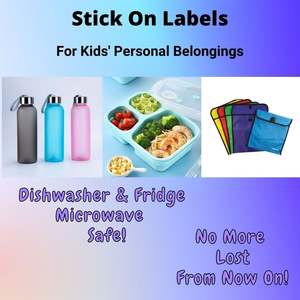 Name Labels: Stick On Name Labels-25 Labels