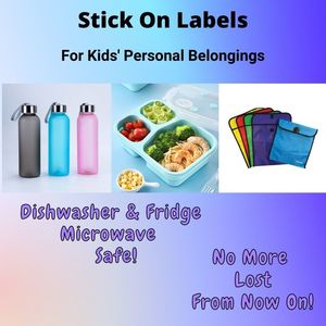 Name Labels: Stick On Name Labels-50 Labels