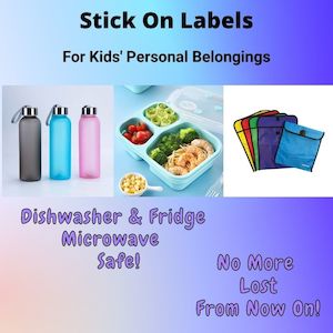 Stick On Name Labels-50 Labels