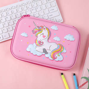 Kids School Stationery: Hardtop Pencil Case-Unicorn