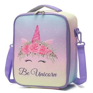 Lunch Bags: Unicorn & Mini Car | Large Insulated Lunch Bags for Kids
