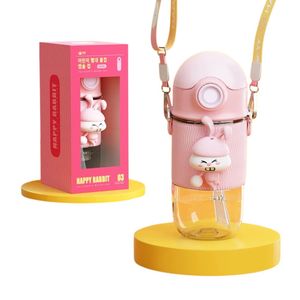 Water Bottle: 500 ml Korean Kids 3D Shatterproof Sippy Cup Water Bottle with Straw