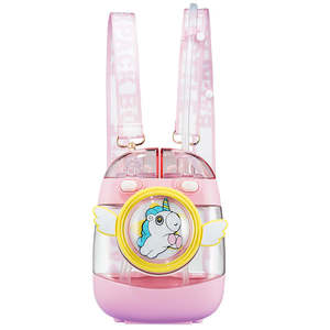 Water Bottle: Unicorn & Dinosaur Kids Water Bottle with Dual Lids 1000ml