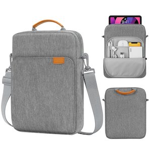 Laptop Bags Sleeves: Laptop Sleeve 13 inch Grey with Shoulder Straps