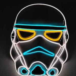 costume: Star Wars Stormtrooper led neon mask, wearable