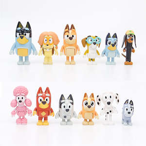 Bluey: Bluey Family and Friends 2.5 inch Action Figure Set, 12 Pieces