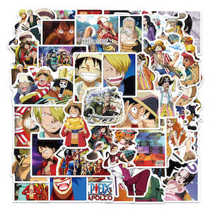 One Piece STICKERS 50PCS - no repeat, sun/water proof