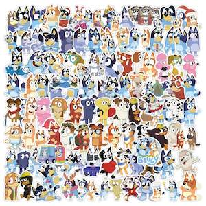 Stickers: Bluey 100pcs stickers- no repeat, sun/water proof