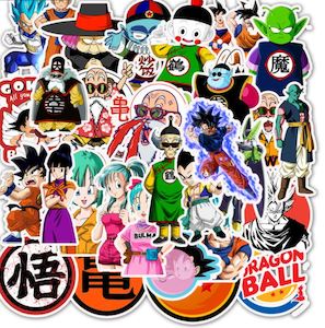 Stickers: Dragon ball z 50pcs stickers- no repeat, sun/water proof
