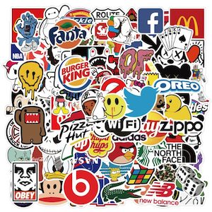 Stickers: Brand Iconic Logo STICKERS 101PCS - no repeat, sun/water proof