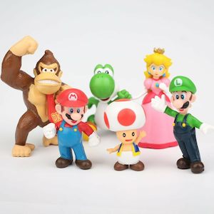Super Mario: 6PCS Super Mario Figures Toy, Cake Topper