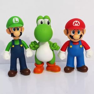 Super Mario: 3PCS Super Mario Figures Toy, Cake Topper - Mario and Luigi and Yoshi