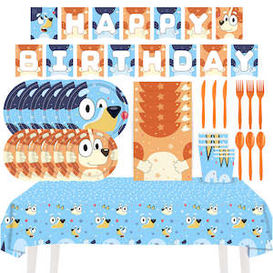 Bluey: Bluey Party Supplies for Kids’ Birthday Party decorations Tableware plate cup Set
