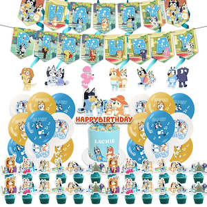 Bluey Party Supplies for Kids’ Birthday Party decorations Balloon Cake decor