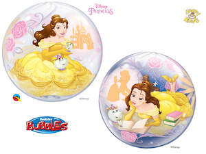 Princess: Disney Beauty and Beast - Belle 22" Qualatex Bubble Balloon (Double Side)