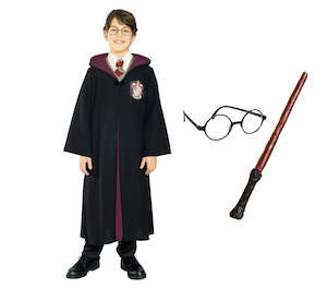 Cosplay Props: Harry Potter Cosplay Gryffindor Robe Cape Cloak +Glasses + Wand