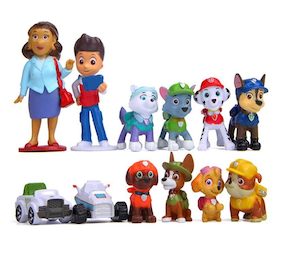 Cake Decoration: Paw Patrol and ride figures set of 10 cake decoration cake figures