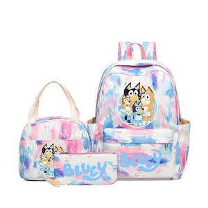 Bluey Backpack bag, Lunch bag, Pencil case all 3 of them