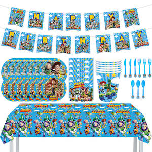 Toy Story Party Tableware Set – 9-in-1 Birthday Decoration Kit (91 Pieces)
