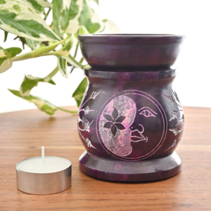 Products: Moon Face Soapstone Oil Burner Happy Medium