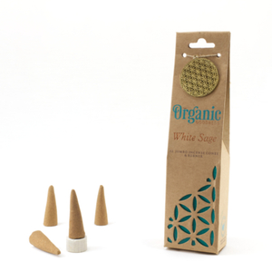 Products: Organic White Sage Jumbo Incense Cones Happy Medium