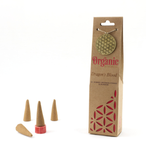Products: Organic Dragons Blood Jumbo Incense Cones Happy Medium