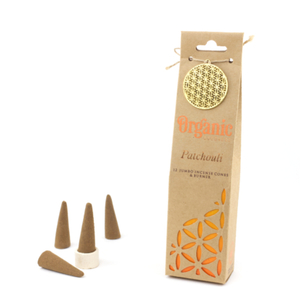 Organic Patchouli Jumbo Incense Cones Happy Medium