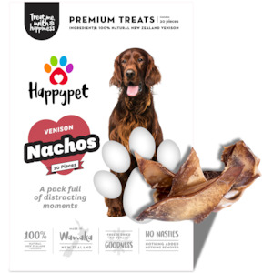 Venison Nachos: Venison Nachos 20pc - Natural Venison Dog Chews