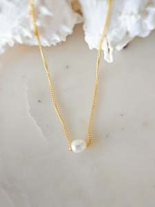 Mini Pearl Necklace| Gold - Fairley