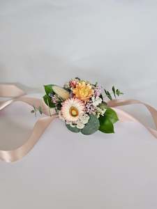 Flowers: Dried Floral Wrist Corsage