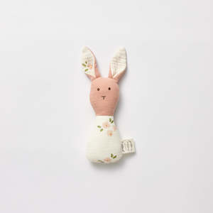 Childrens Gifts: Bunny Rattle Organic Muslin - Over the Dandelions