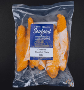 Products: Blue Cod Fillets Crumbed 800g