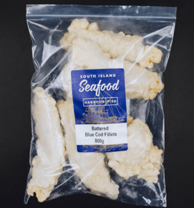 Products: Blue Cod Fillets Battered 800g