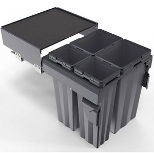 Kosara Bin 600mm 2 x 31L 2 x 16L Anthracite - Hardware & Handles NZ