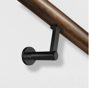 Brand Mardeco: Mardeco S-Line 9030 Handrail Bracket Round Base - Wall Mount Available In 4 Colours : Black ,Bronze ,Brushed Nickel ,Satin Chrome