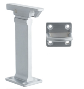 Brand Miles Nelson: MILES NELSON DOOR STOP MANTIS 125MM SELF LATCHING HOLDER FLOOR & WALL MOUNT ON SOLID BRASS SATIN CHROME