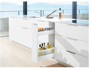 Brand Blum: Blum Merivobox Kitset SPACE TWIN  (Oil Pull out) 40kg M Height 108mm+( BOXCAP E Height )